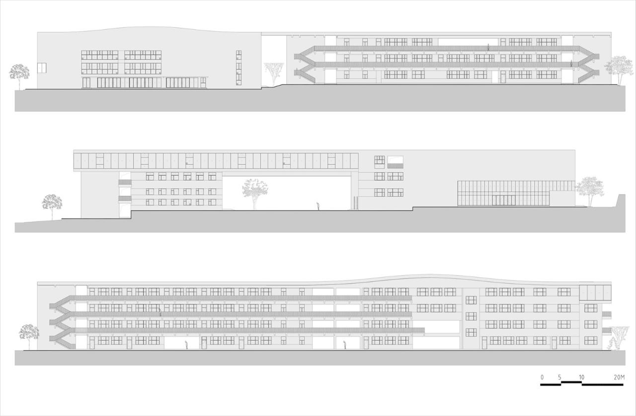 BIM建筑|南山五福堂高级中学 / 小写建筑 BIM建筑|南山五福堂高级中学 / 小写建筑
