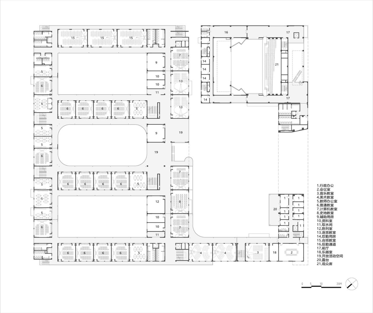 BIM建筑|南山五福堂高级中学 / 小写建筑 BIM建筑|南山五福堂高级中学 / 小写建筑