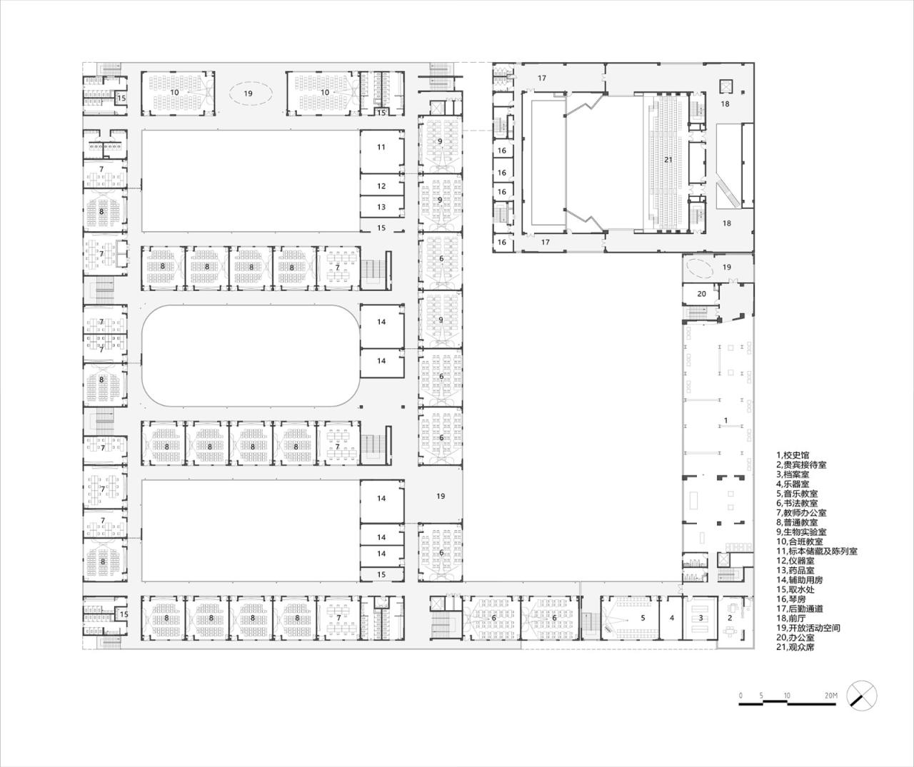 BIM建筑|南山五福堂高级中学 / 小写建筑 BIM建筑|南山五福堂高级中学 / 小写建筑