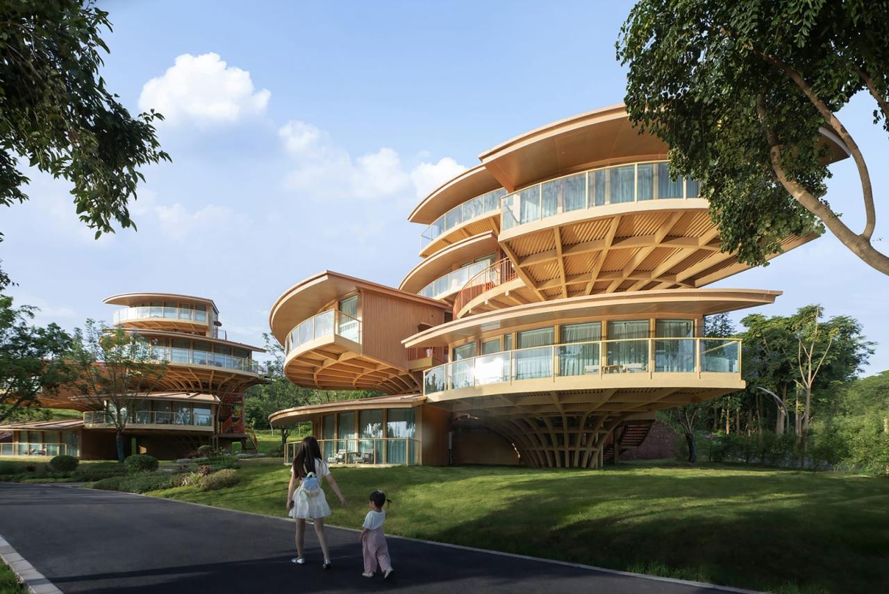 BIM建筑|树叶的结构:南溪欢乐田园野趣酒店树屋设计 / 王晖建筑工作室 BIM建筑|树叶的结构:南溪欢乐田园野趣酒店树屋设计 / 王晖建筑工作室
