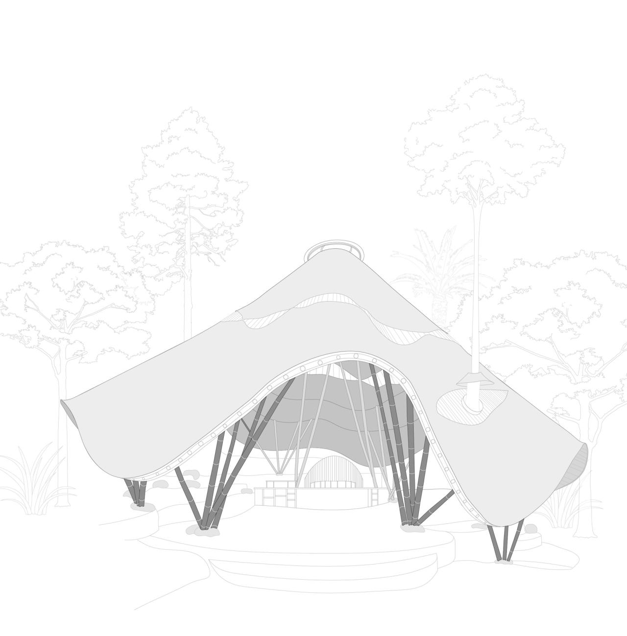 BIM建筑|达普尔·纳加共享厨房与用餐空间 / Bamboo U BIM建筑|达普尔·纳加共享厨房与用餐空间 / Bamboo U