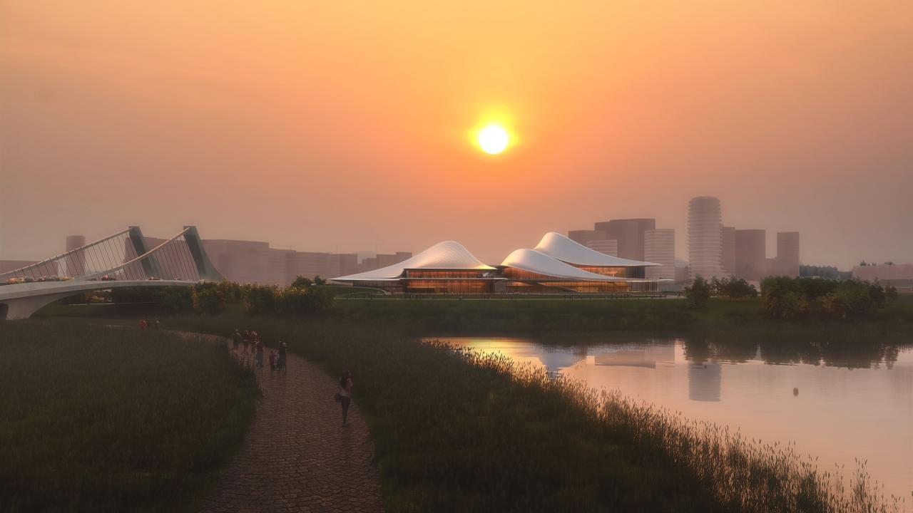 BIM建筑|‘曹娥江文化艺术中心’中标方案 / ZHA + 中南建院 BIM建筑|‘曹娥江文化艺术中心’中标方案 / ZHA + 中南建院