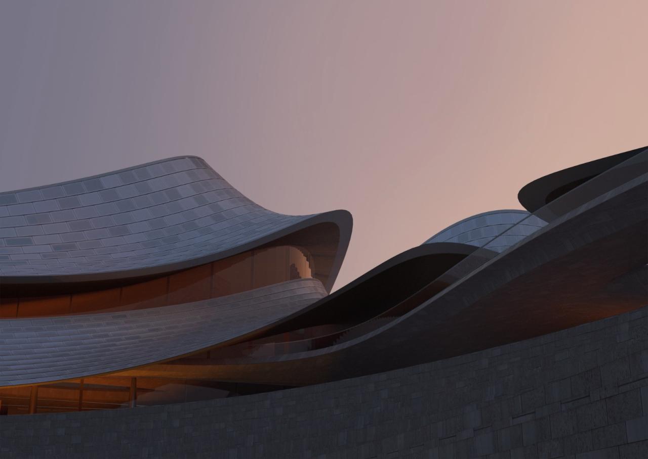BIM建筑|‘曹娥江文化艺术中心’中标方案 / ZHA + 中南建院 BIM建筑|‘曹娥江文化艺术中心’中标方案 / ZHA + 中南建院