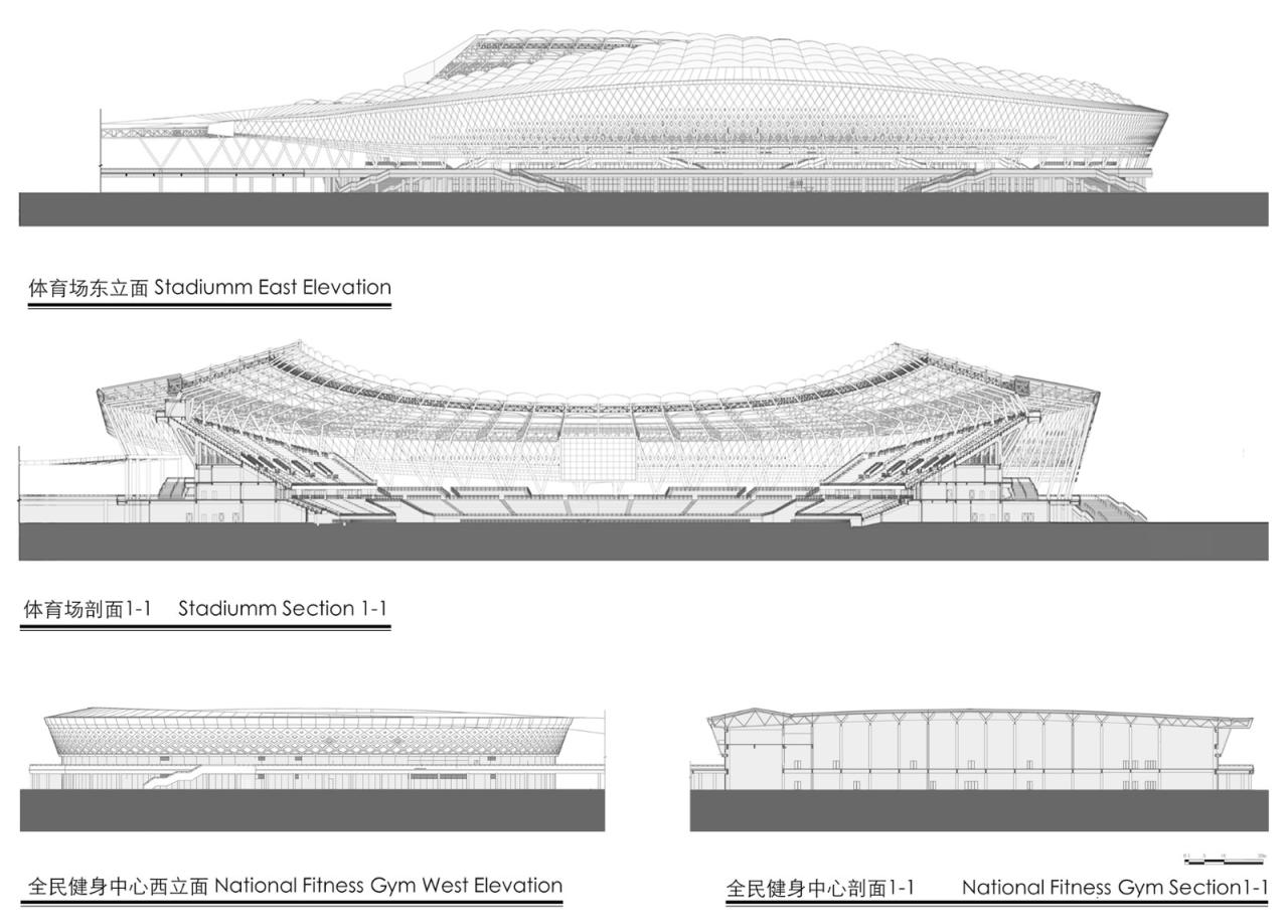 BIM建筑|襄阳全民体育运动中心 / 中南建院墨水尺工作室 BIM建筑|襄阳全民体育运动中心 / 中南建院墨水尺工作室