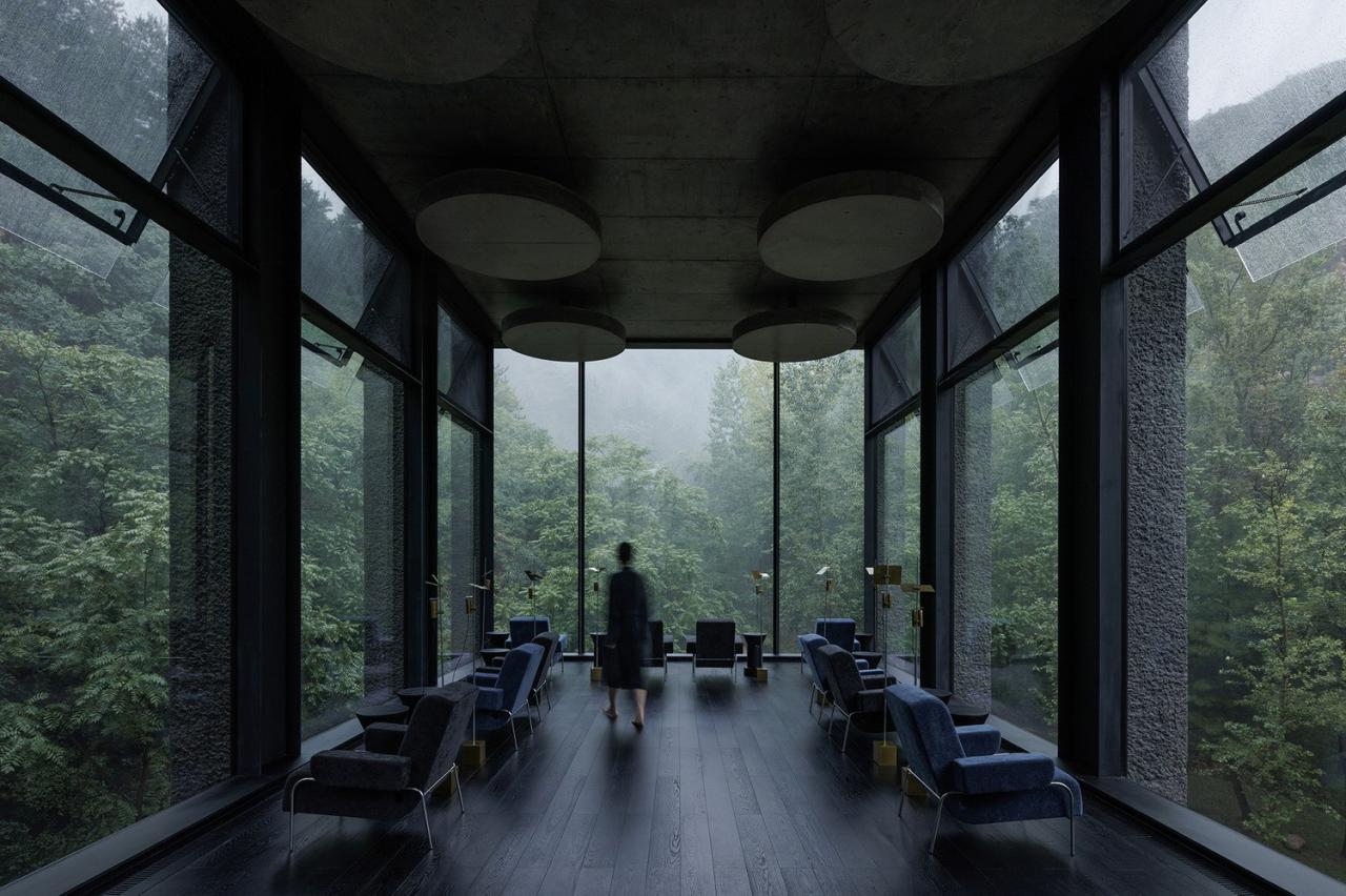 BIM建筑|雾灵山眼石汤泉,林中仪器 / 直向建筑 BIM建筑|雾灵山眼石汤泉,林中仪器 / 直向建筑