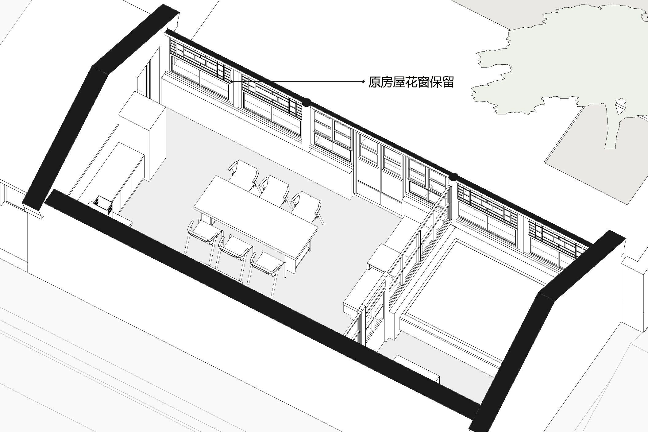 BIM建筑|后院·溜石港1号院改造 / GW空间设计 BIM建筑|后院·溜石港1号院改造 / GW空间设计