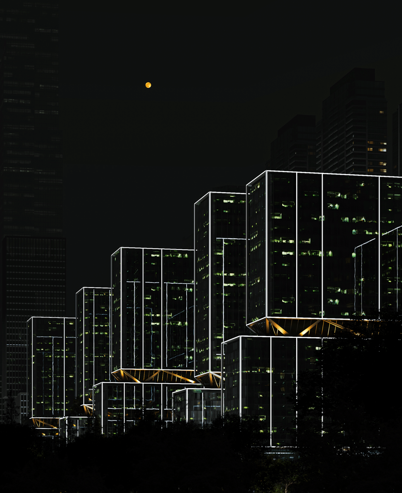 BIM建筑|武汉长江中心国际竞赛方案 / line+朱培栋关于城市坐标的双重思考 BIM建筑|武汉长江中心国际竞赛方案 / line+朱培栋关于城市坐标的双重思考