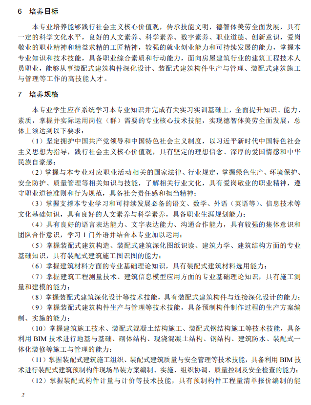 装配式政策|教育部:装配式建筑施工专业教学标准(中等职业教育)2025版全文 装配式政策|教育部:装配式建筑施工专业教学标准(中等职业教育)2025版全文
