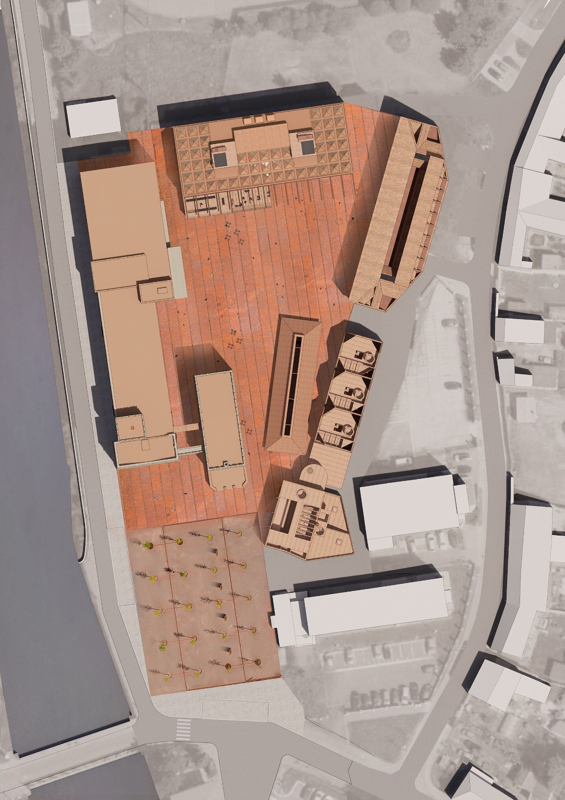 BIM建筑|帕尔杜比采 GAMPA、Sféra 建筑群与自动化工厂公共空间 / Šépka architekti BIM建筑|帕尔杜比采 GAMPA、Sféra 建筑群与自动化工厂公共空间 / Šépka architekti