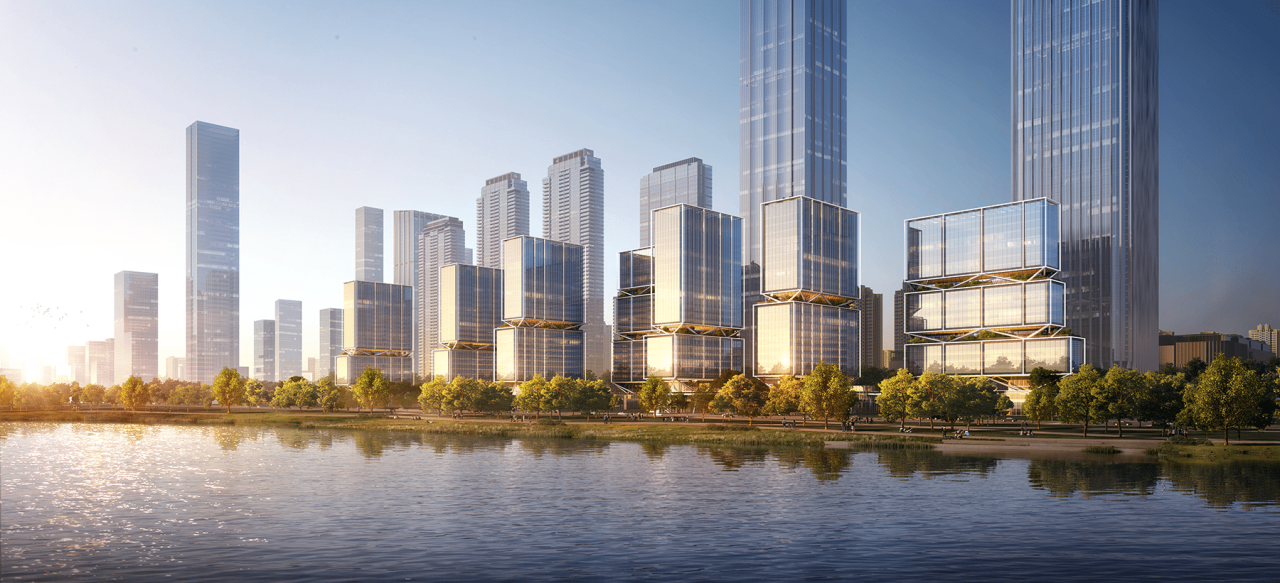 BIM建筑|武汉长江中心国际竞赛方案 / line+朱培栋关于城市坐标的双重思考 BIM建筑|武汉长江中心国际竞赛方案 / line+朱培栋关于城市坐标的双重思考