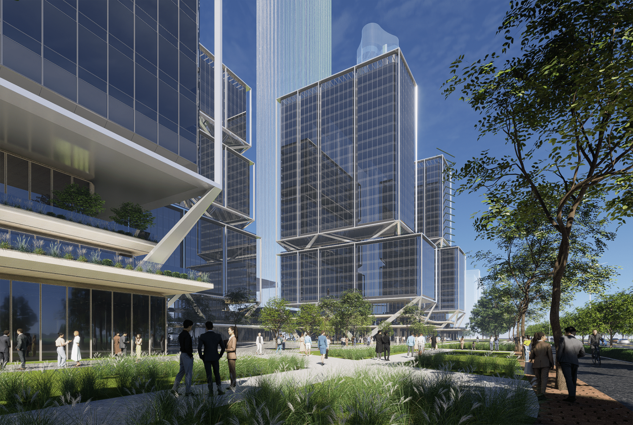 BIM建筑|武汉长江中心国际竞赛方案 / line+朱培栋关于城市坐标的双重思考 BIM建筑|武汉长江中心国际竞赛方案 / line+朱培栋关于城市坐标的双重思考