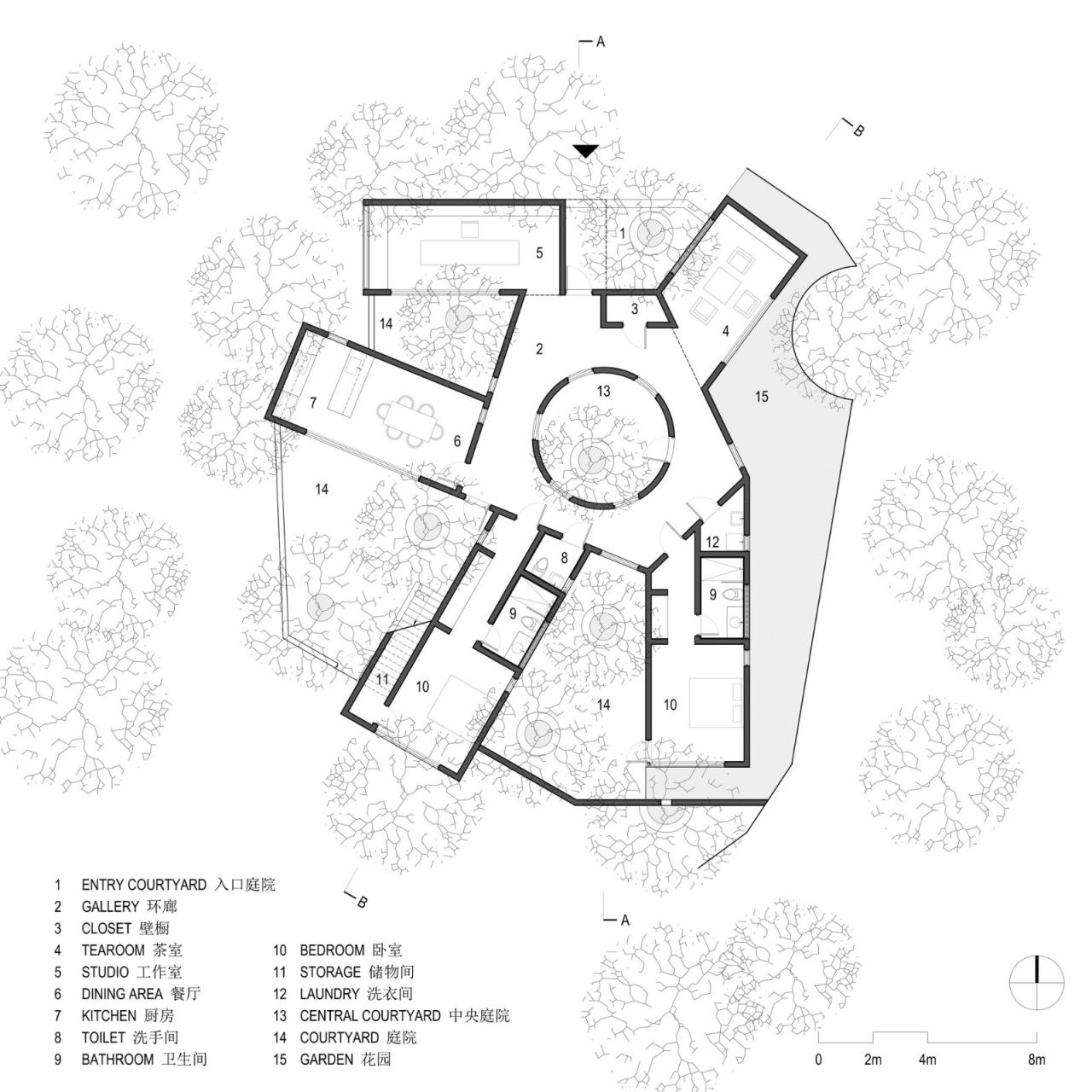 BIM建筑|龙眼树下的院子 / 在场建筑 BIM建筑|龙眼树下的院子 / 在场建筑