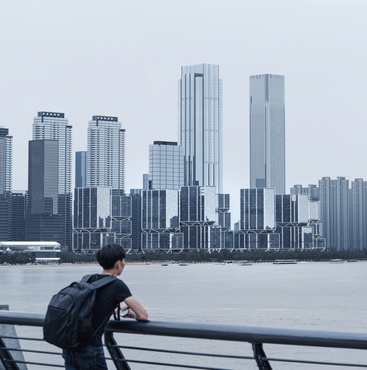 BIM建筑|武汉长江中心国际竞赛方案 / line+朱培栋关于城市坐标的双重思考 BIM建筑|武汉长江中心国际竞赛方案 / line+朱培栋关于城市坐标的双重思考