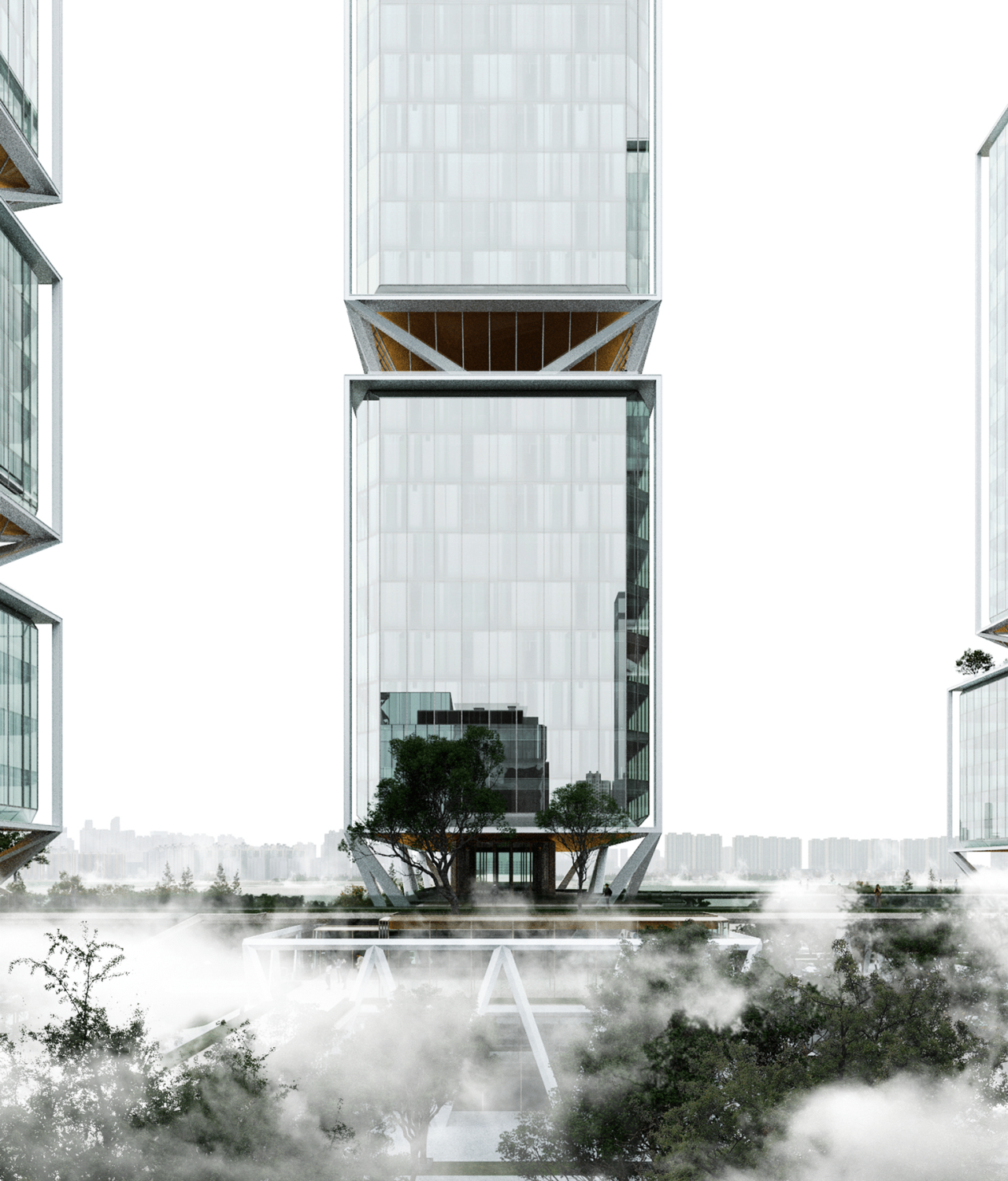 BIM建筑|武汉长江中心国际竞赛方案 / line+朱培栋关于城市坐标的双重思考 BIM建筑|武汉长江中心国际竞赛方案 / line+朱培栋关于城市坐标的双重思考