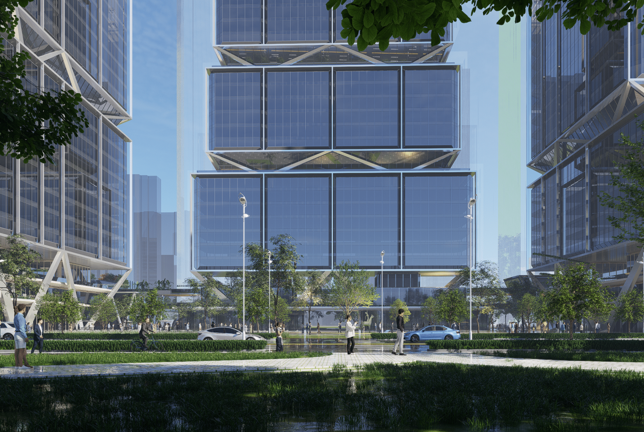 BIM建筑|武汉长江中心国际竞赛方案 / line+朱培栋关于城市坐标的双重思考 BIM建筑|武汉长江中心国际竞赛方案 / line+朱培栋关于城市坐标的双重思考