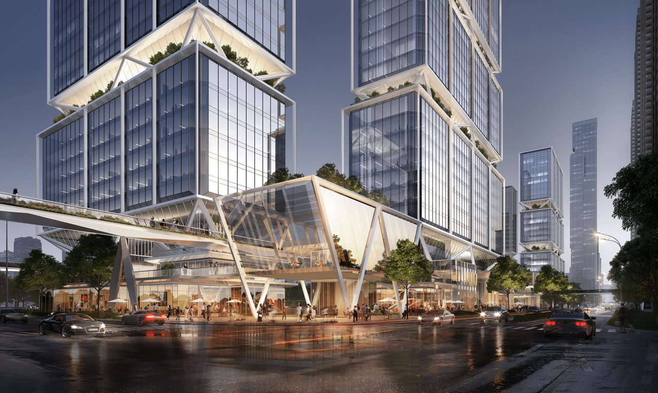 BIM建筑|武汉长江中心国际竞赛方案 / line+朱培栋关于城市坐标的双重思考 BIM建筑|武汉长江中心国际竞赛方案 / line+朱培栋关于城市坐标的双重思考